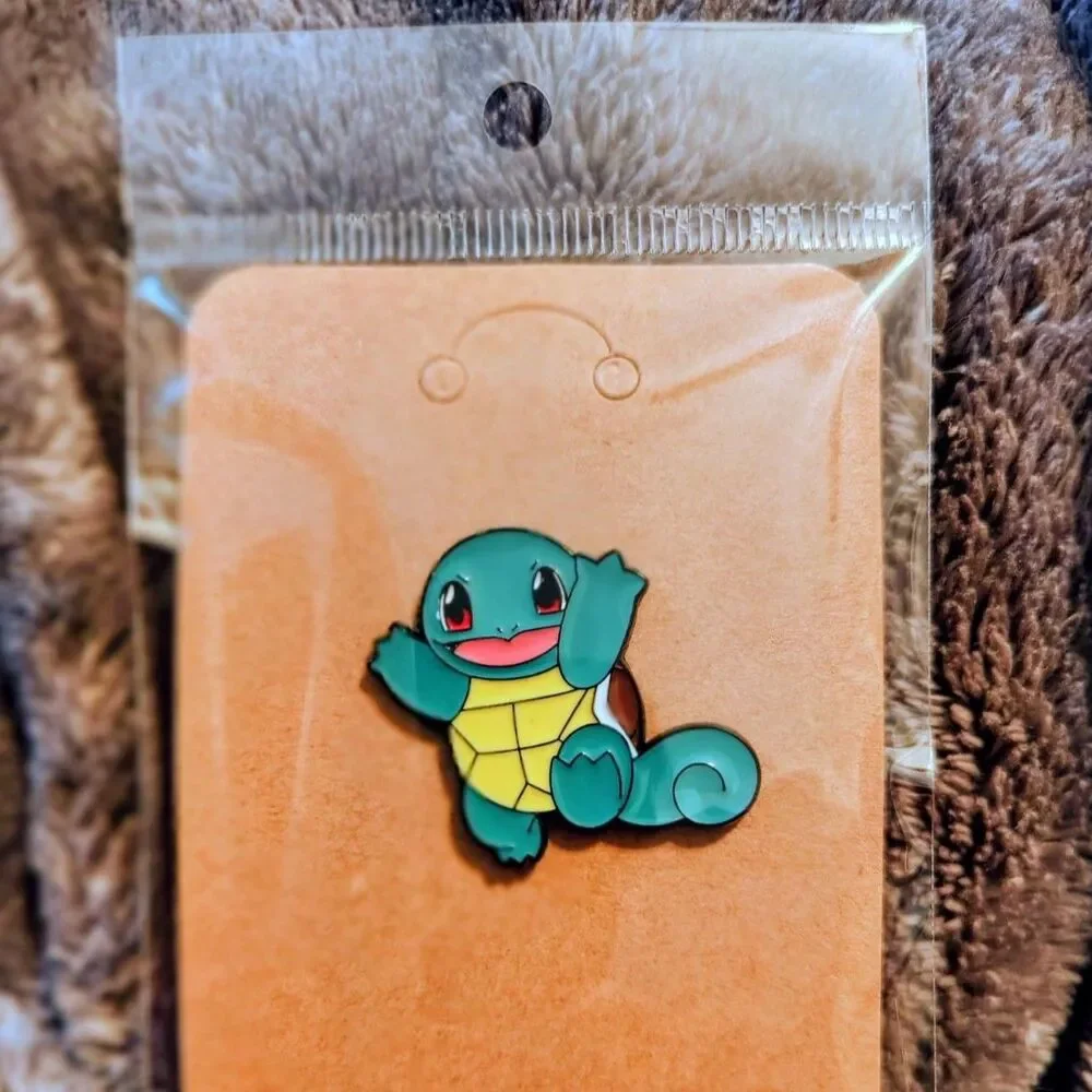 Squirtle Gang Water Pokemon Character Enamel Pin - Video Game Collectible
